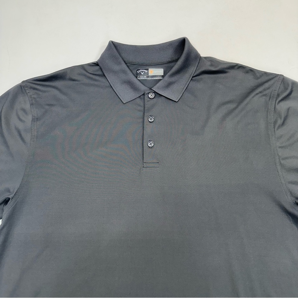 Callaway Grey Sporty Opti Dri Golf Polo Men’s Size Large Tall - Picture 3 of 10